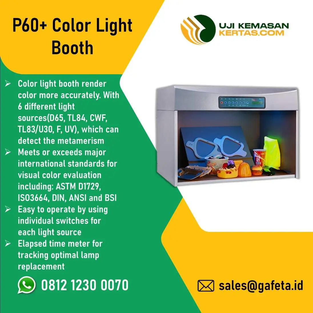 Jual P60+ Colour Matching Cabinet - Alat Uji Visual Warna 6 Cahaya