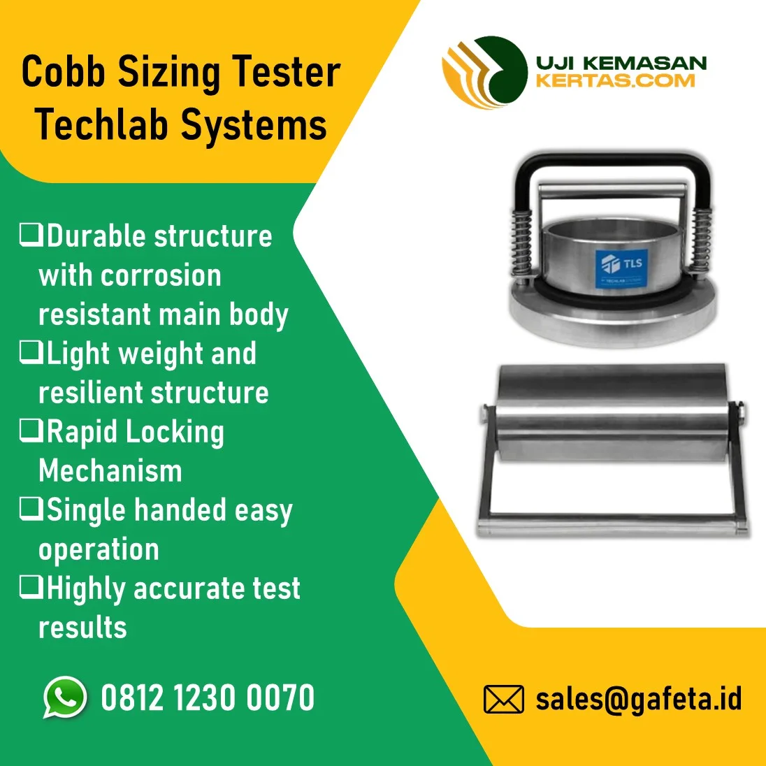 Jual Cobb Sizing Tester untuk Uji Water Absorption